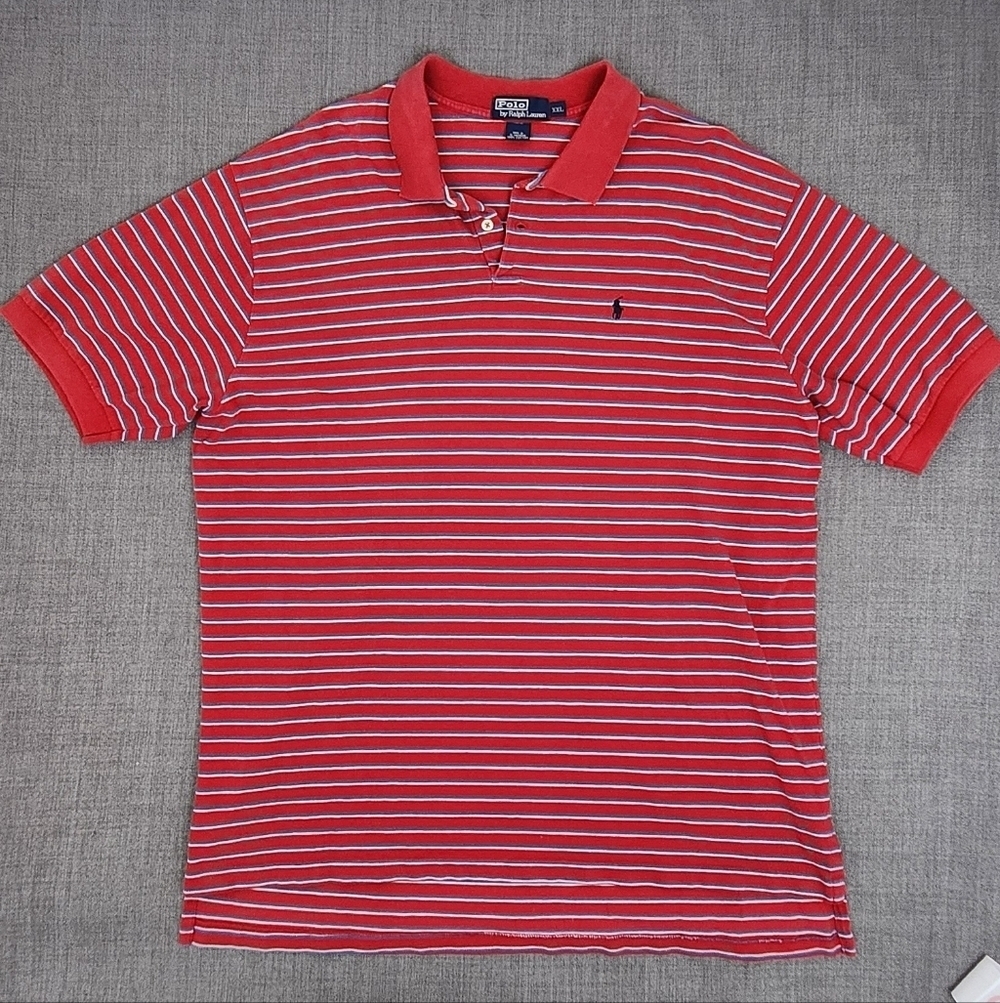 Polo Ralph Lauren Striped Polo Style Shirt. 100% Cotton. XXL